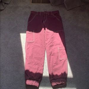 purple joggers